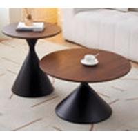 Stolić Clyde - boje oraha/crna, Lifestyle, drvni materijal/drvo (70/ 50/70/50/40/45cm) - Modern Living