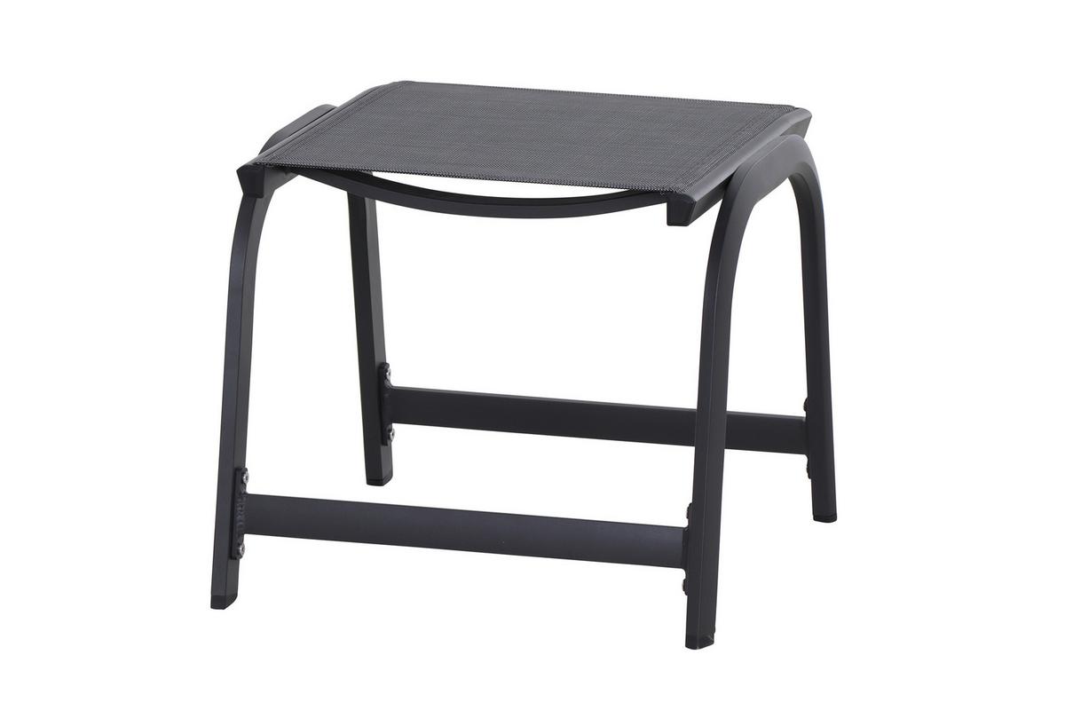 Gartenhocker Tesoro ca. 52x45 cm Anthrazit - Anthrazit, KONVENTIONELL, Kunststoff/Metall (52/45/52cm) - Siena Garden