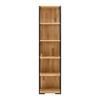 REK ALBERO - Natuurlijke kleuren/Zwart, Modern, Hout/Metaal (50/200/38cm) - Premium Living