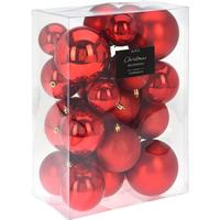 ZESTAW BOMBEK CHOINKOWYCH CAN223020 - czerwony, Basics, tworzywo sztuczne (27/14/33cm) - X-Mas