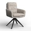 STOEL MET ARMELEUNINGEN LAURIN - Lichtgrijs, Modern, Hout/Textiel (59/93/63cm) - Bessagi Home