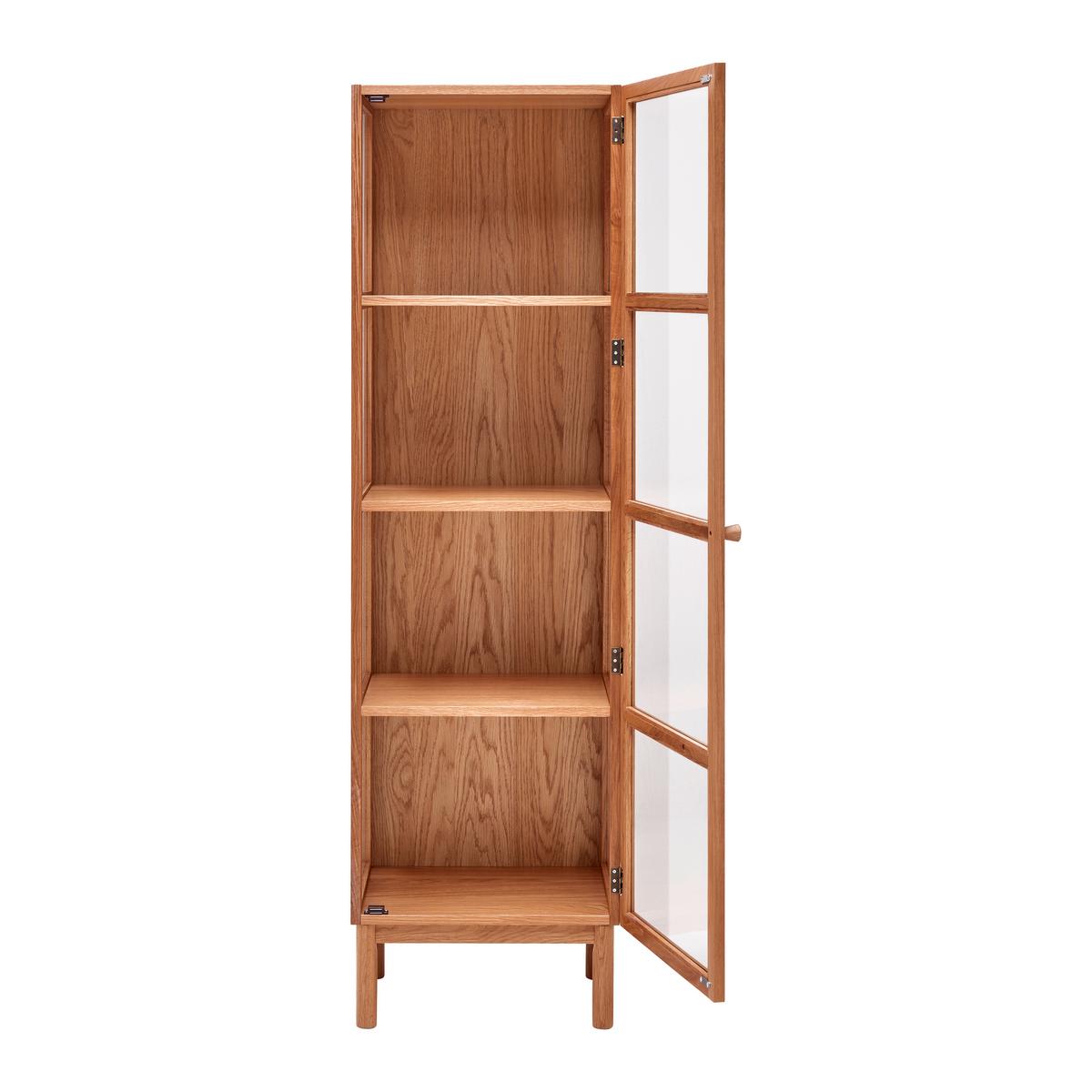 Vitrine Abir Eichefarben - Eichefarben/Naturfarben, MODERN, Karton/Glas (50/180/40cm) - Mömax
