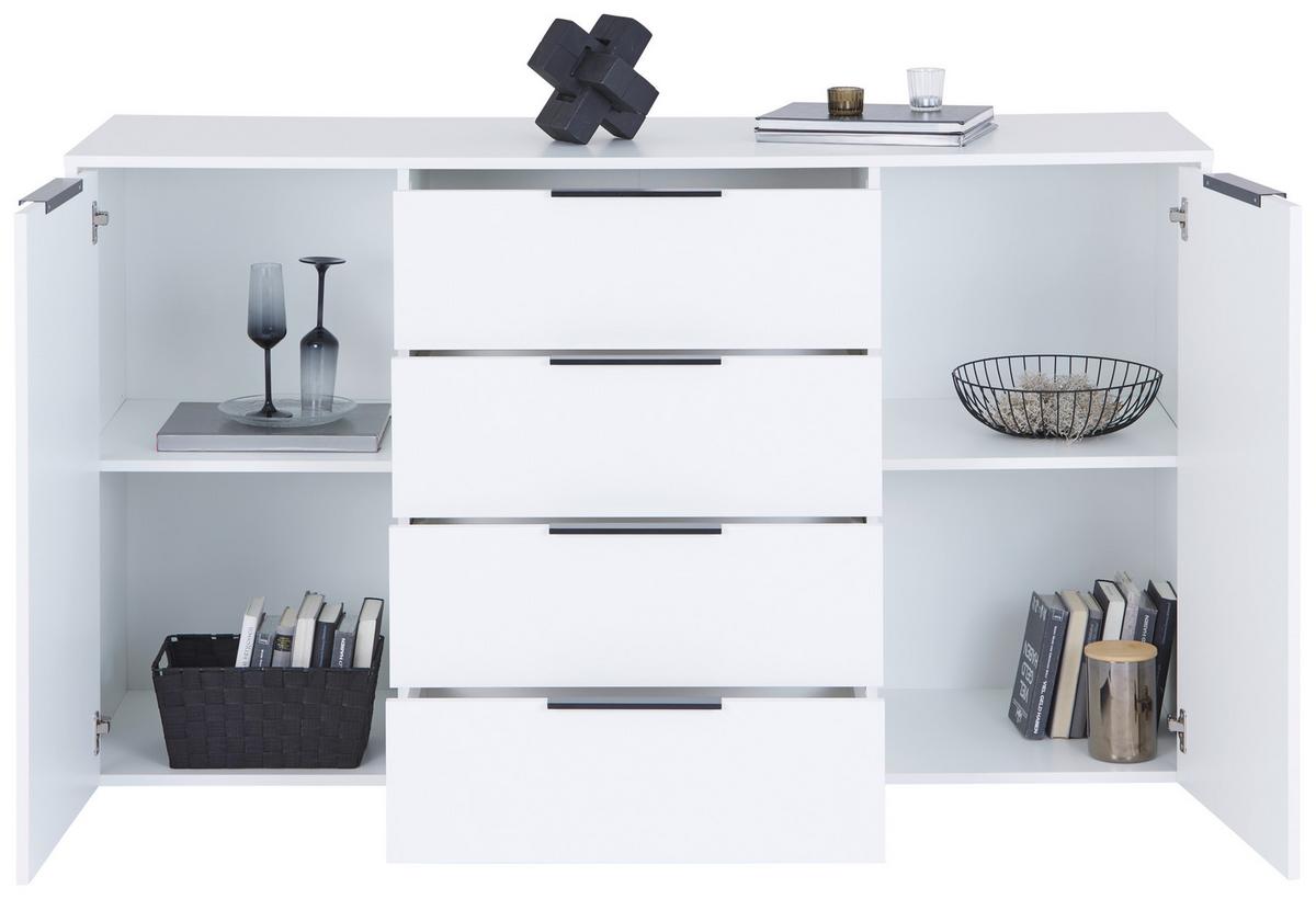 Comodă ALAN 5 - alb, Modern, material pe bază de lemn (161/93,4/50cm) - Modern Living