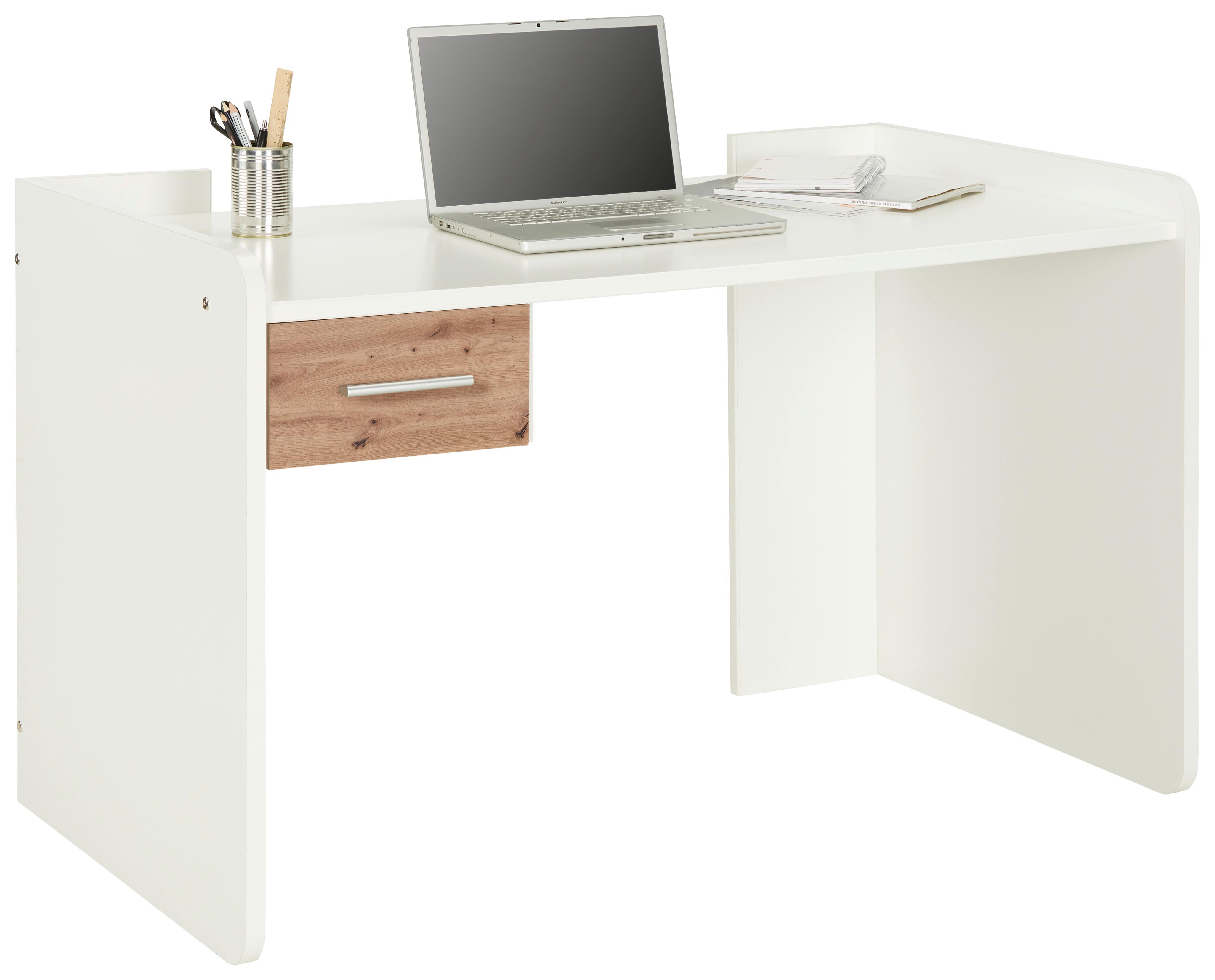 Radni Stol Young - bijela/hrast Artisan, Konvencionalno, drvni materijal/plastika (124/77/70cm) - Modern Living