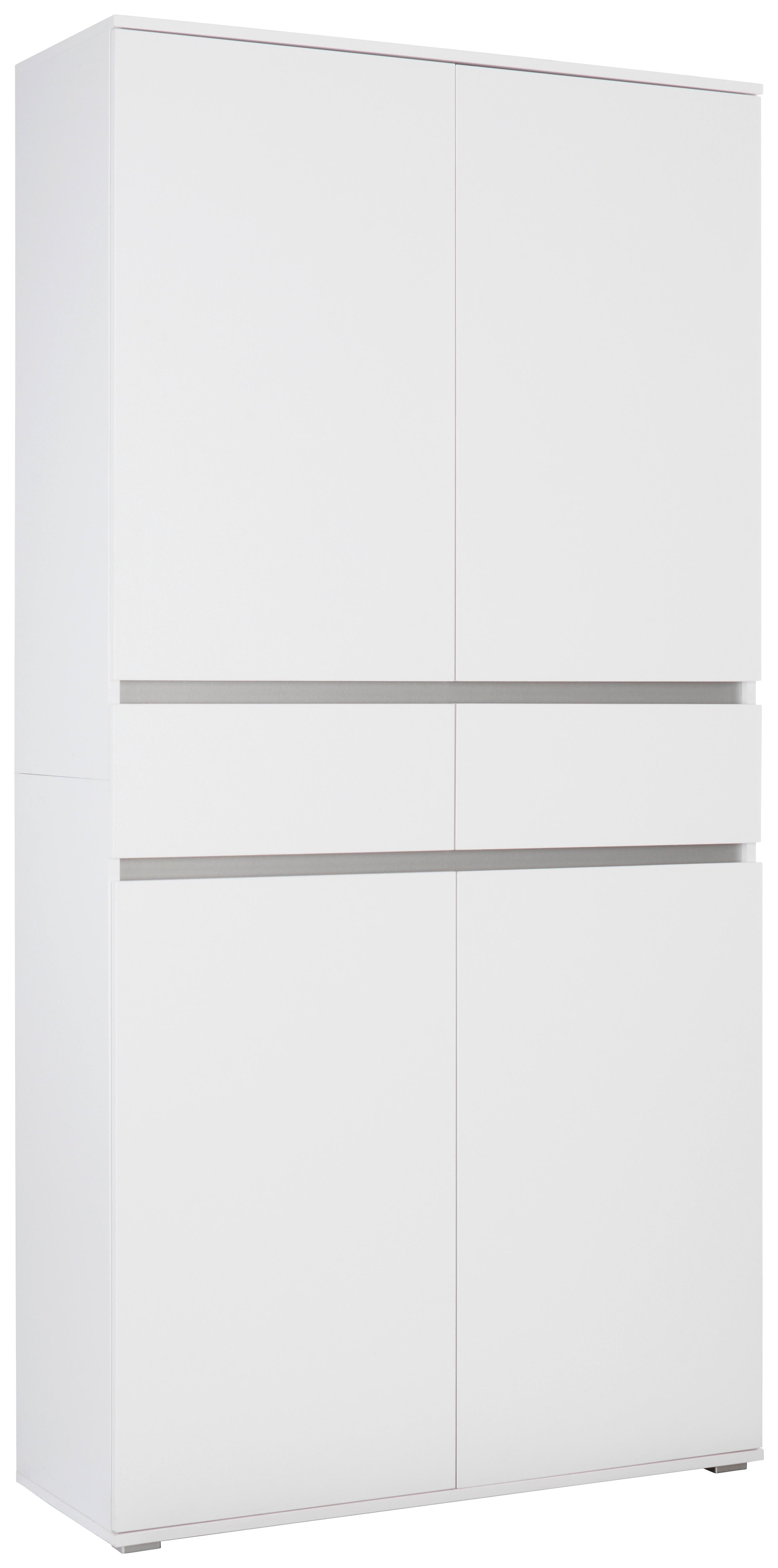 Večnamenska Omara Bianco -Exklusiv- - bela, Moderno, leseni material (100/200/37cm) - Modern Living