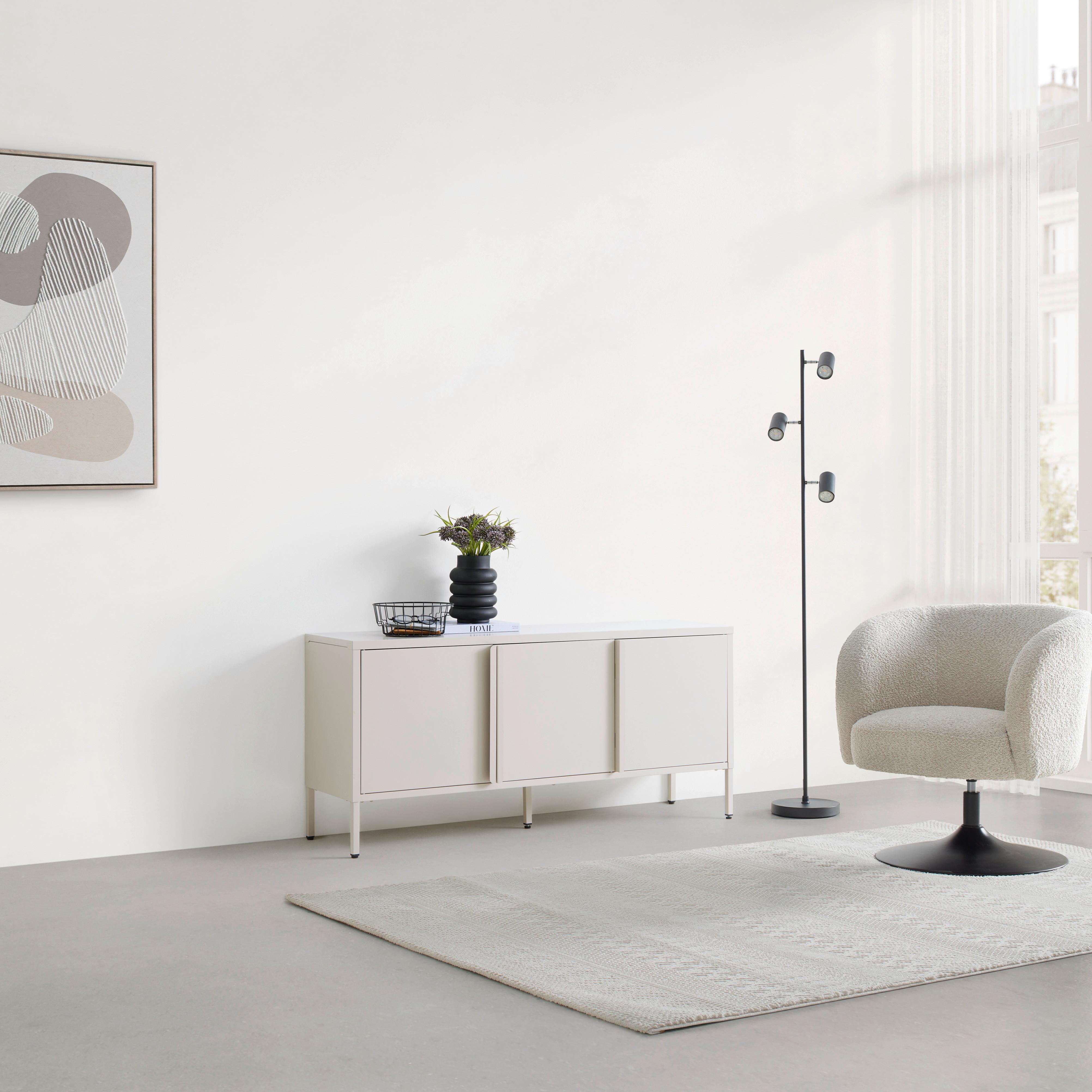 LOWBOARD FLOYD -STUDIO- - Beige, Modern, Metall (130/60/35cm) - Mömax