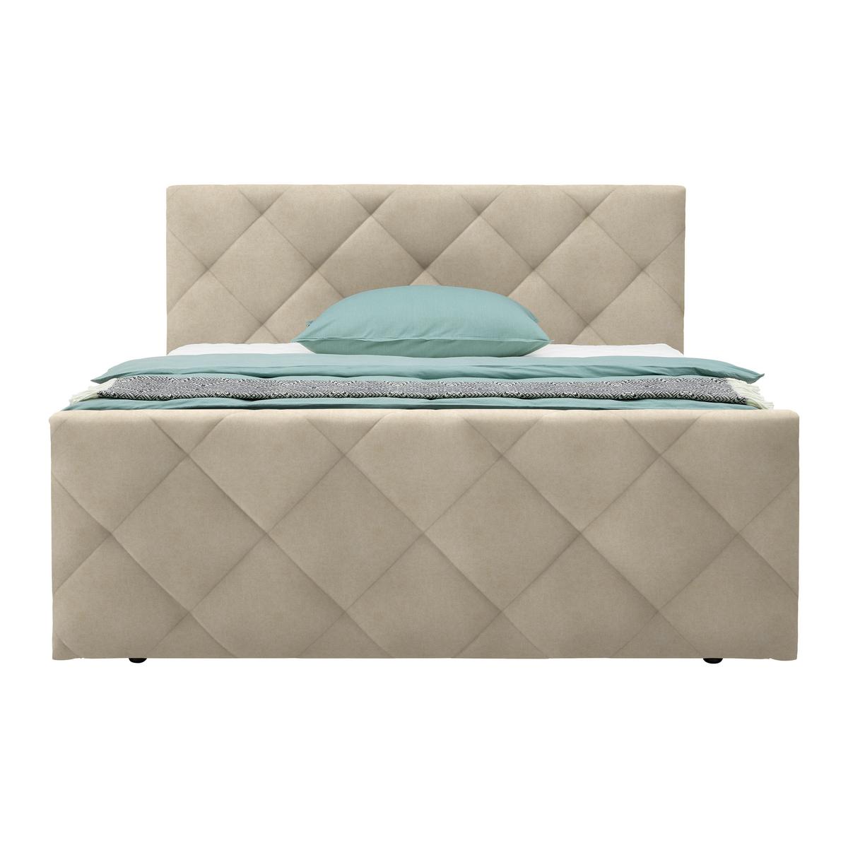 Boxspringbett Adele Sahara ca. 160x200cm - Sahara, KONVENTIONELL, Holz/Holzwerkstoff (160/200cm) - Mömax
