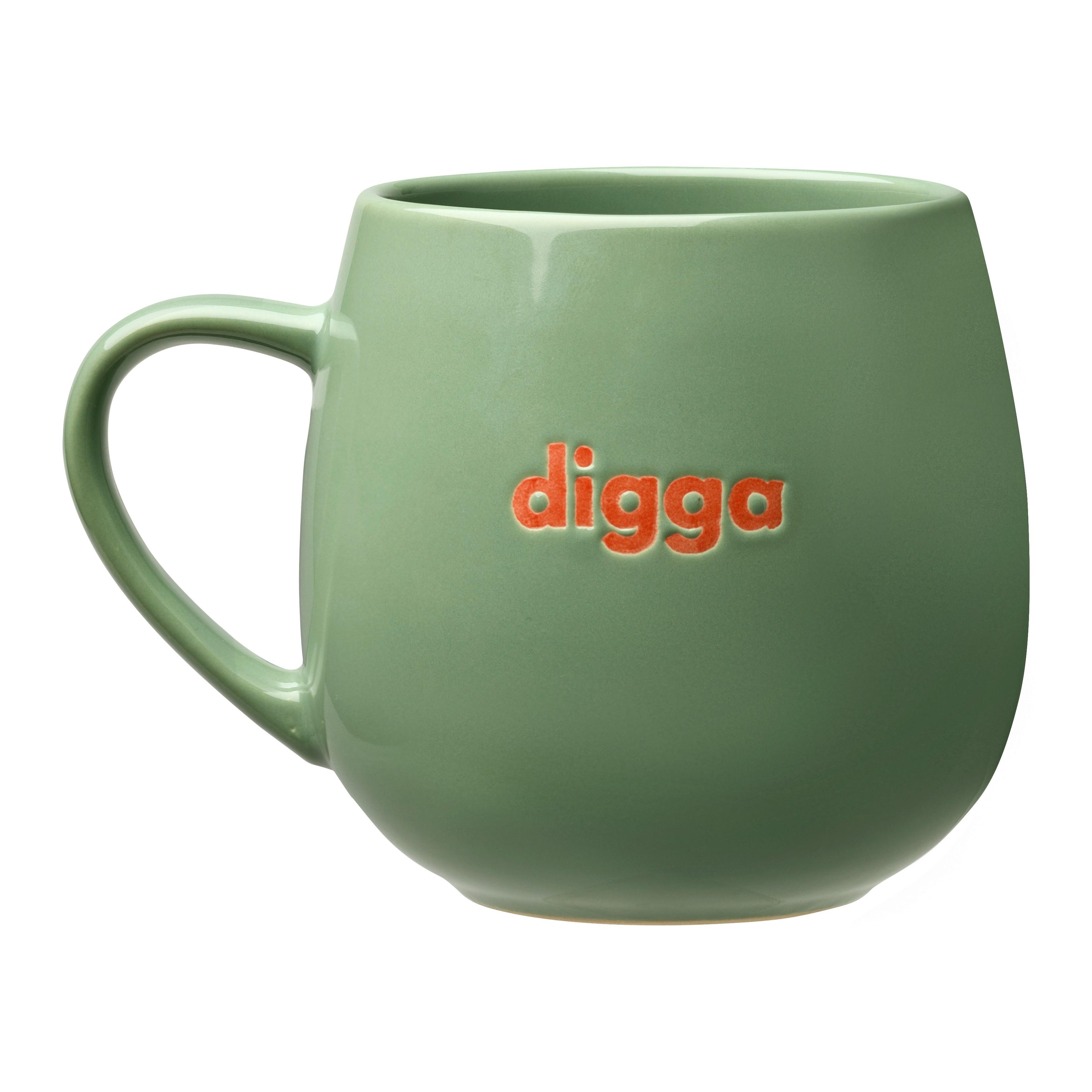 Kaffeebecher Digga Grün ca. 400ml - Grün, MODERN, Keramik (7,5/9cm) - Mömax