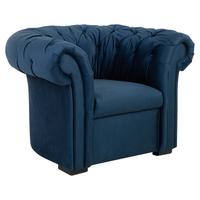 FOTOLIU CHESTERFIELD CUPIDO - albastru închis, Design, textil (114/78/91cm) - Mömax