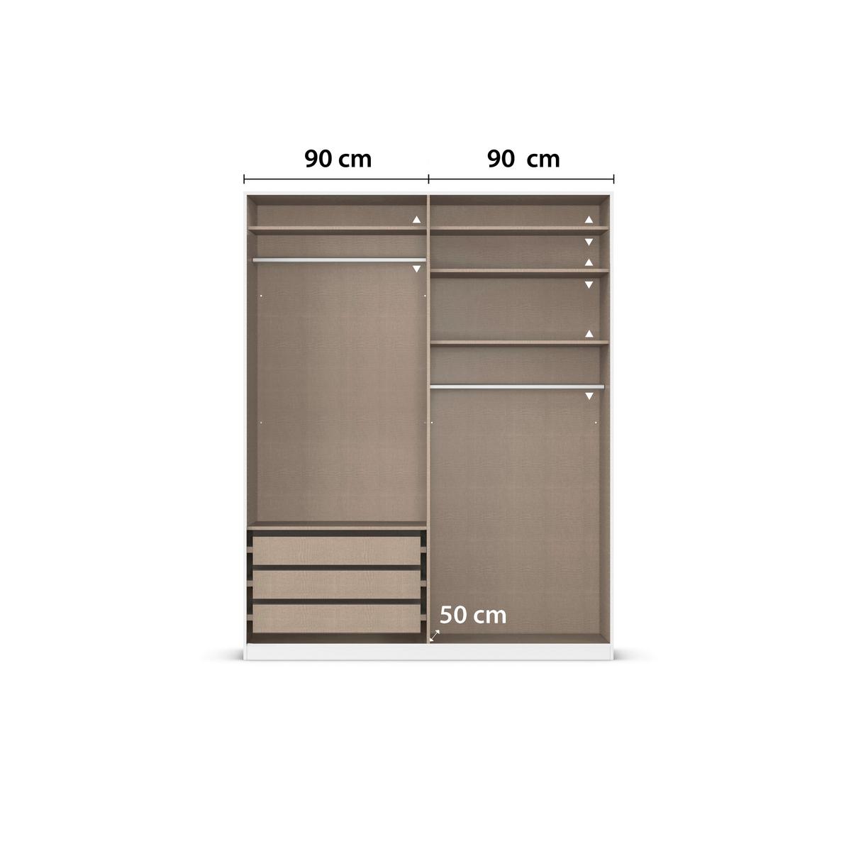 Ormar S Klasičnim Vratima Safari - srebrne boje/hrast Artisan, Konvencionalno, drvni materijal (181/229/54cm) - Modern Living