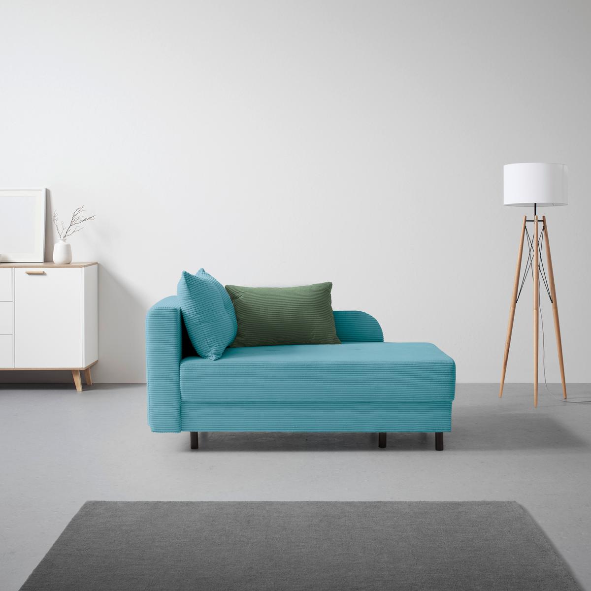 Liege Nova Petrol - Petrol/Schwarz, MODERN, Holz/Textil (85/62/145cm) - Mömax