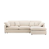 Ecksofa Amalfi Beige - Beige, MODERN, Kunststoff/Textil (297/85/107cm) - Livetastic