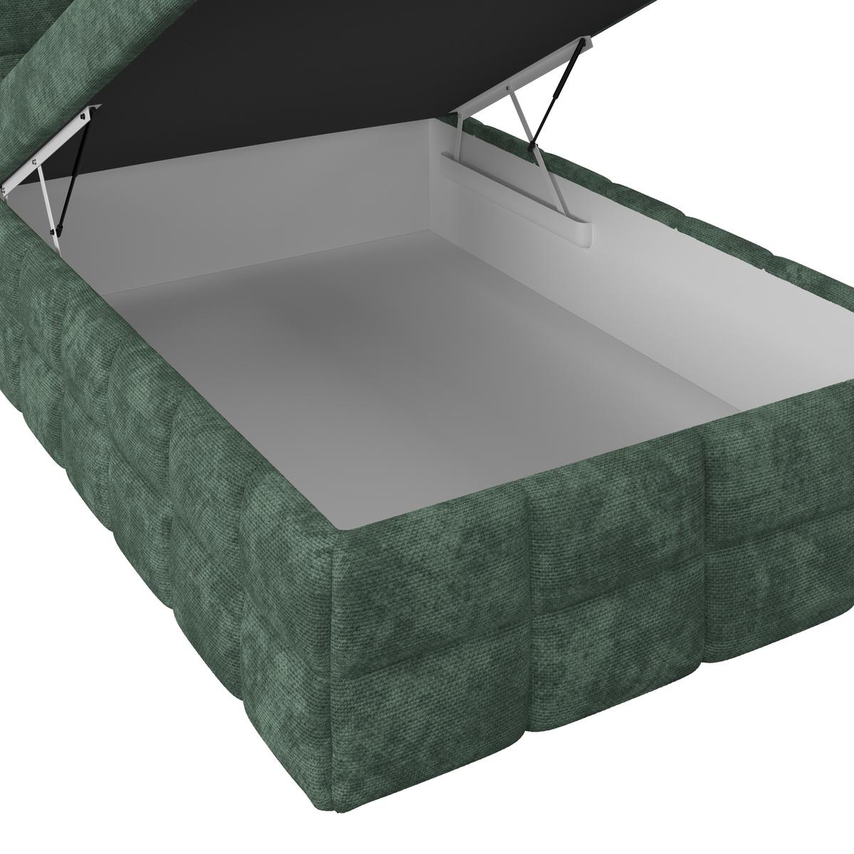 PAT BOX VEGA - verde, Trend, lemn/textil (140/200cm) - Modern Living