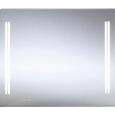 Spiegelelement ca. 80x68x5cm inkl. Led-uhr - MODERN, Glas/Metall (80/68/5cm) - premium living