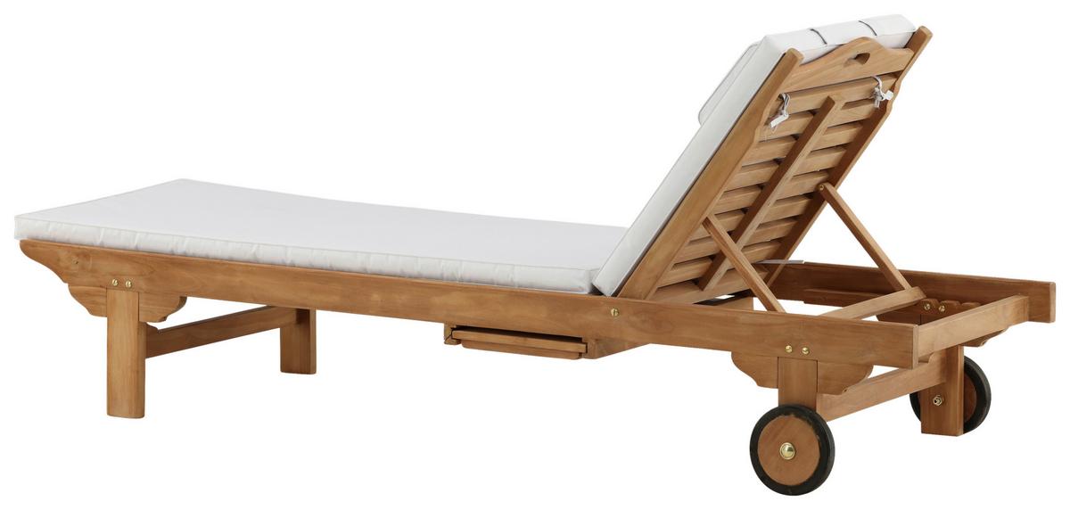 SONNENLIEGE GHANA - Teakfarben, KONVENTIONELL, Holz (200/33/65cm) - Gardenson