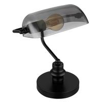 Stona Lampa Bankerlamp - crna, Dizajnerski, staklo/metal (25/18/32cm)