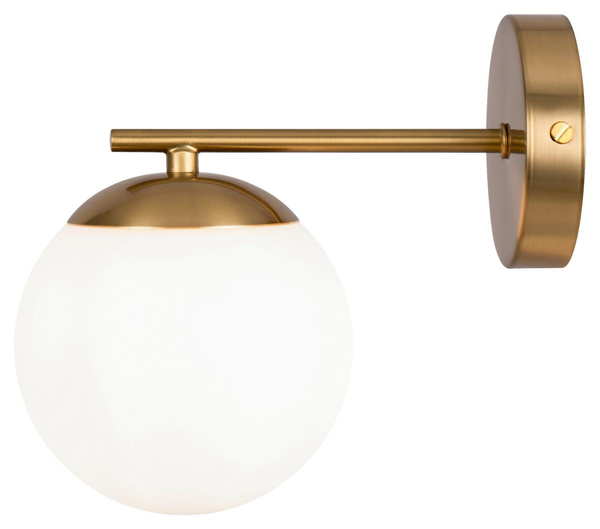 Wandleuchte Marble Messingfarben max. 60 Watt - Messingfarben, Trend, Glas/Metall (21/20/21cm) - MAYTONI