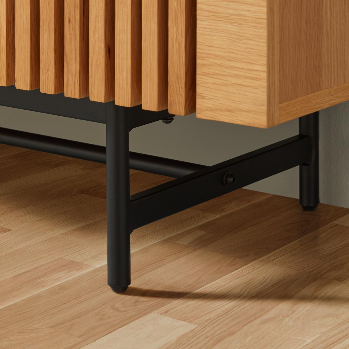 Sideboard in Natur/Schwarz - Schwarz/Naturfarben, Modern, Holz/Holzwerkstoff (160/70/42cm) - Mömax