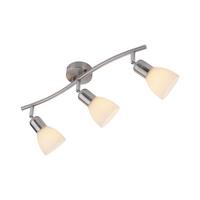 Deckenleuchte Karo max. 40 Watt - Alufarben/Nickelfarben, Basics, Glas/Metall (68/22cm)