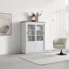HÖG BYRÅ KORSIKA -EXKLUSIV- - vit/svart, Romantik / Lanthus, metall/trämaterial (105,5/140/43cm) - Mömax