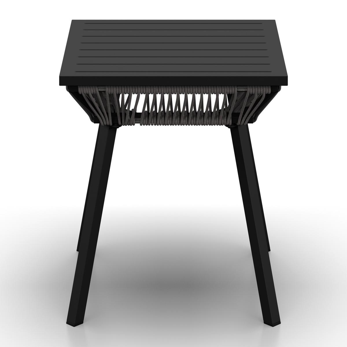 Balkonset Bela Hellgrau Hellgrau Outdoorstoff/Metall - Hellgrau/Schwarz, MODERN, Textil/Metall - Bessagi Garden