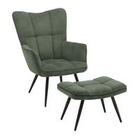 Sessel Grün - Schwarz/Grün, Modern, Textil/Metall (68/100/78cm) - Based