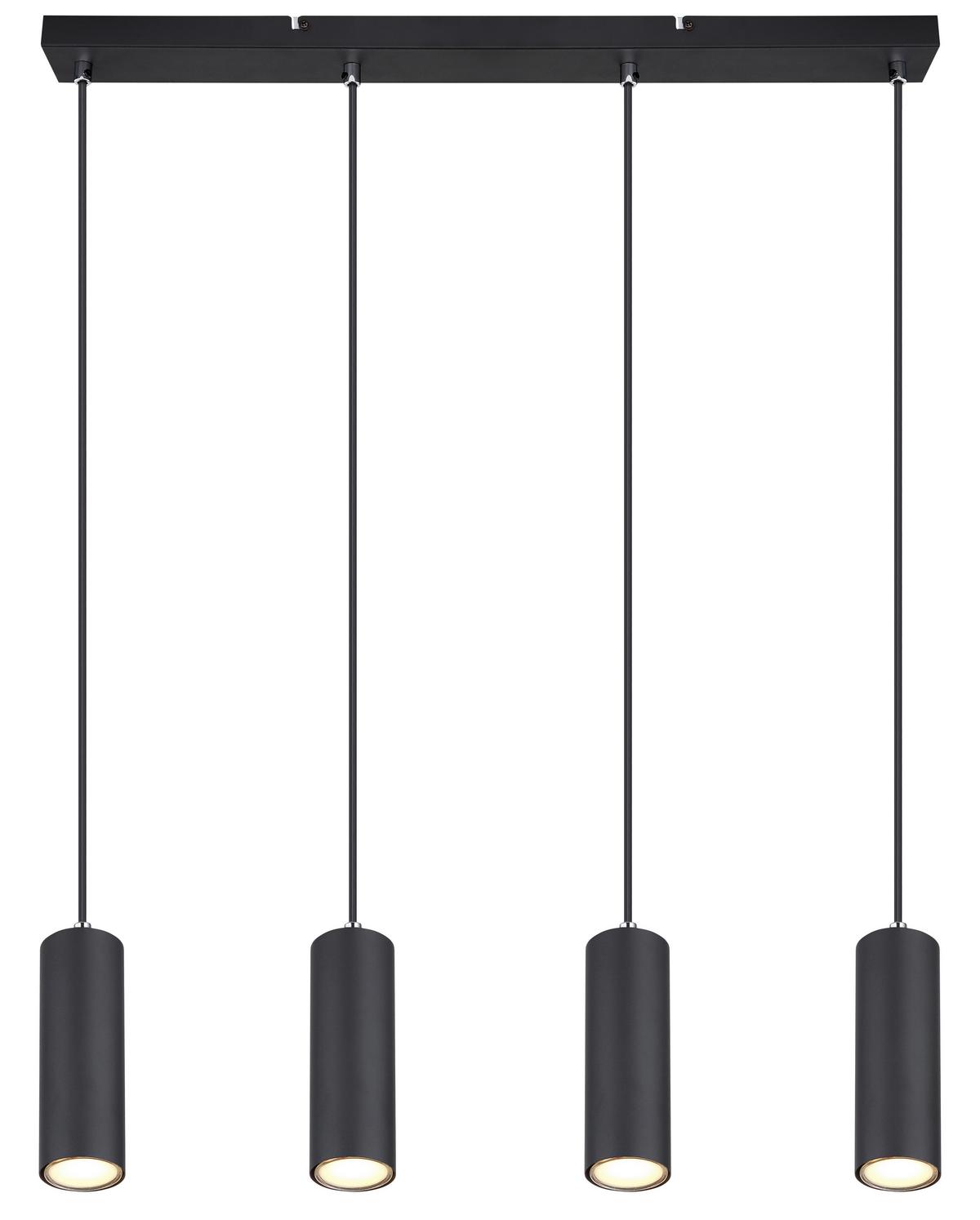 Hängeleuchte Robby max. 35 Watt - Schwarz, Design, Metall (65/6/120cm) - Globo