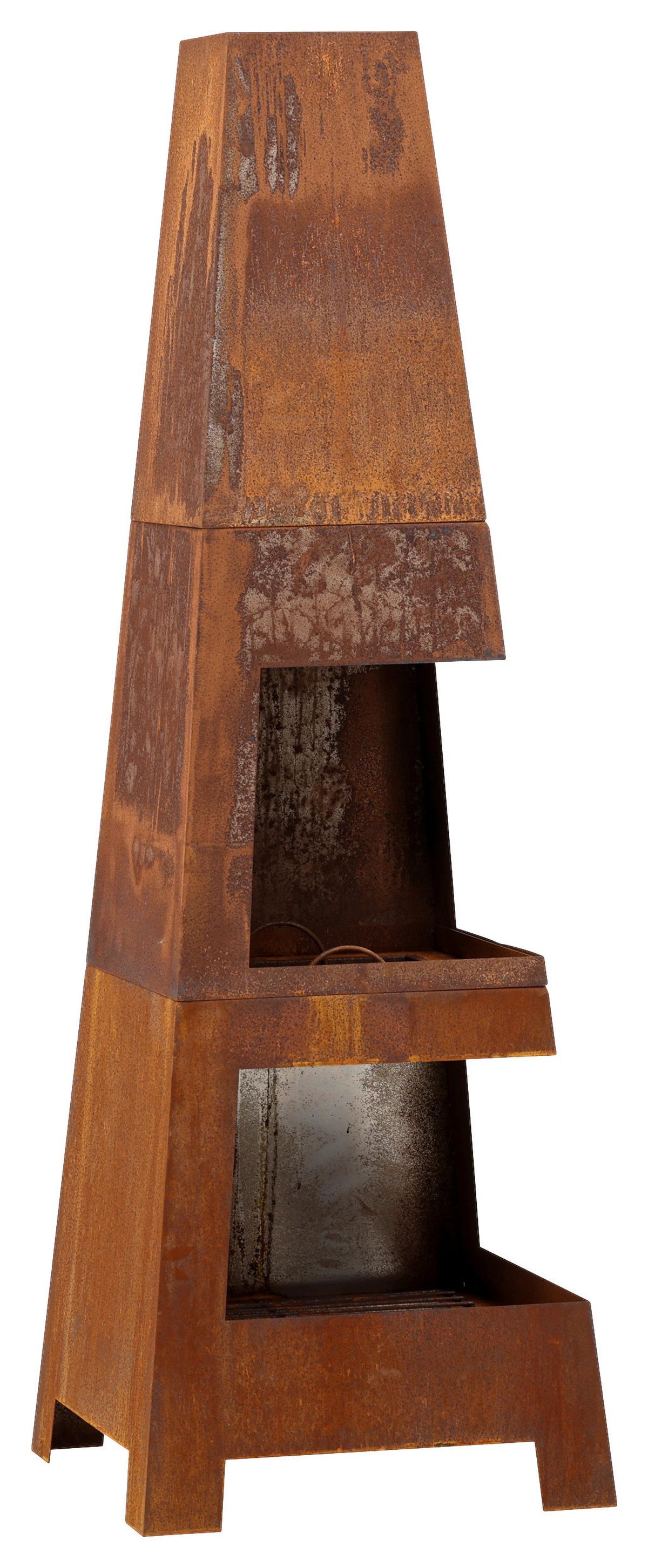 Feuerstelle Bastian ca. 50x150x50 cm Dunkelorange - Dunkelorange, KONVENTIONELL, Metall (50/150/50cm) - Gardenson
