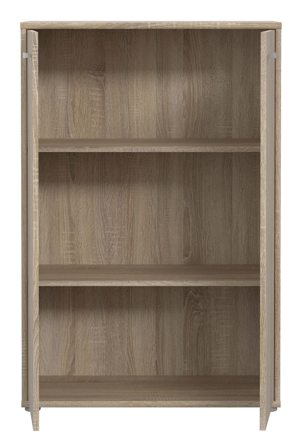 Komoda Tempra 2, Barva Hrasta - barve aluminija/hrast sonoma, Design, umetna masa/leseni material (73,7/111,1/34,8cm)