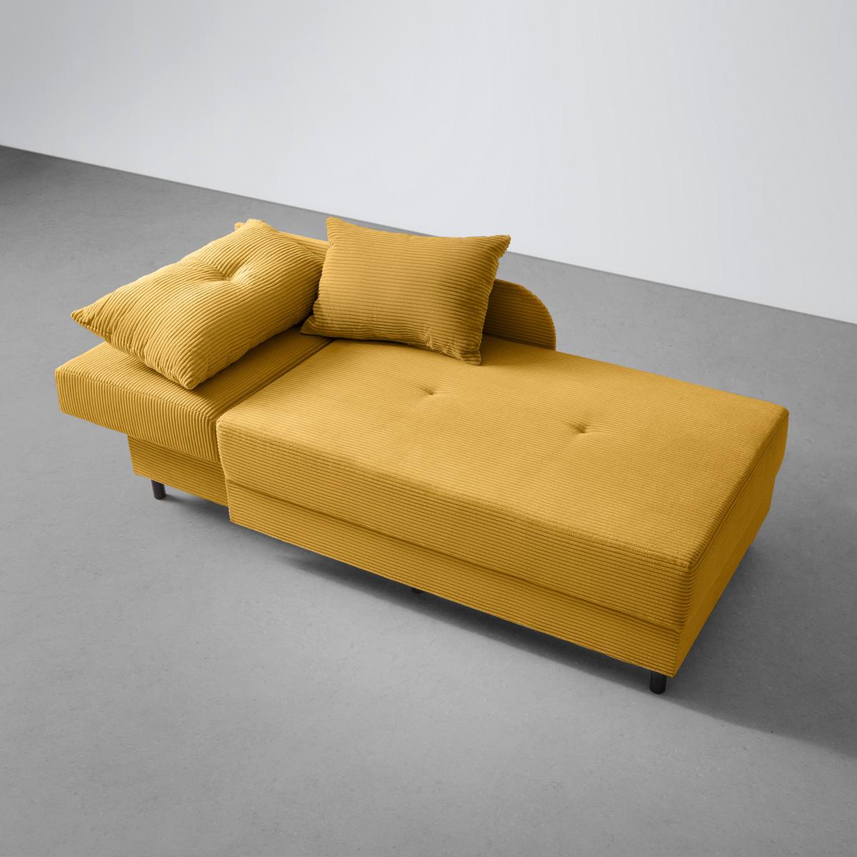 Liege Nova Senfgelb - Senfgelb/Schwarz, MODERN, Holz/Textil (85/62/145cm) - Based