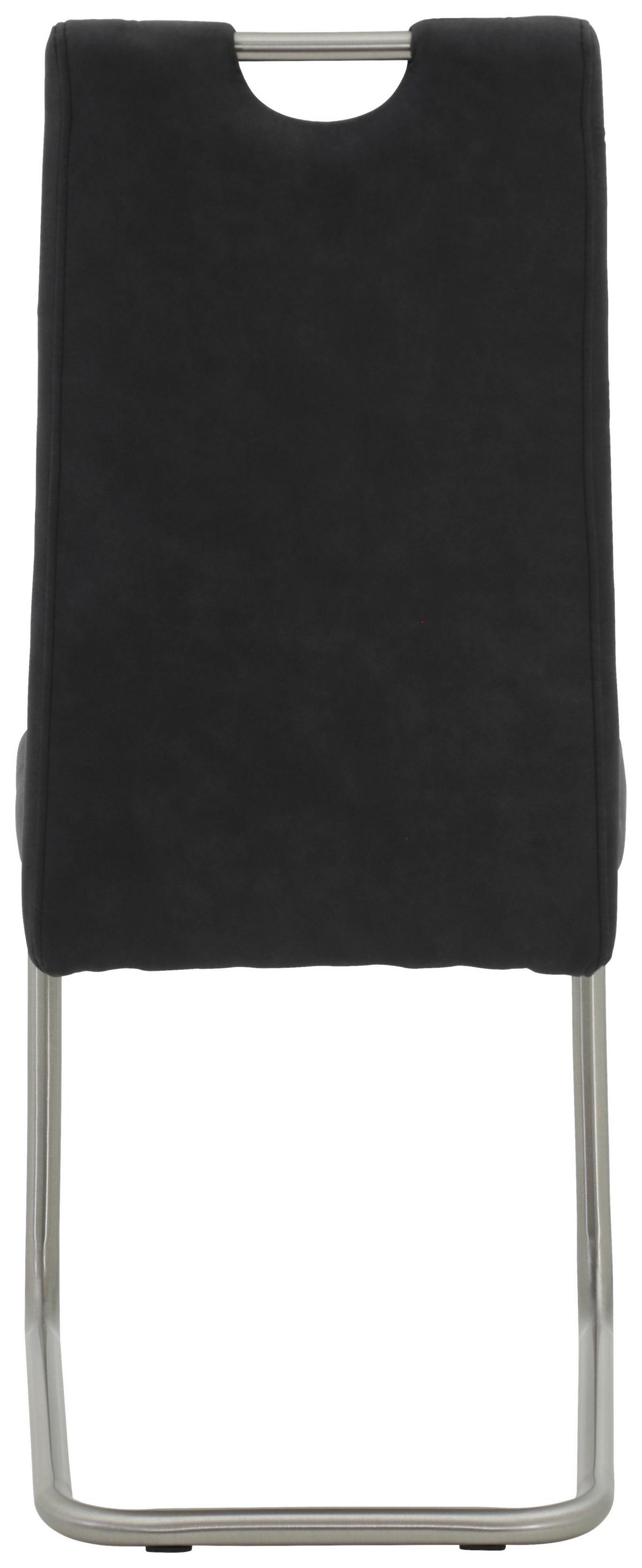 Schwingstuhl-Set ULLA S - Edelstahlfarben/Anthrazit, MODERN, Textil/Metall (43/98/59cm) - MID.YOU