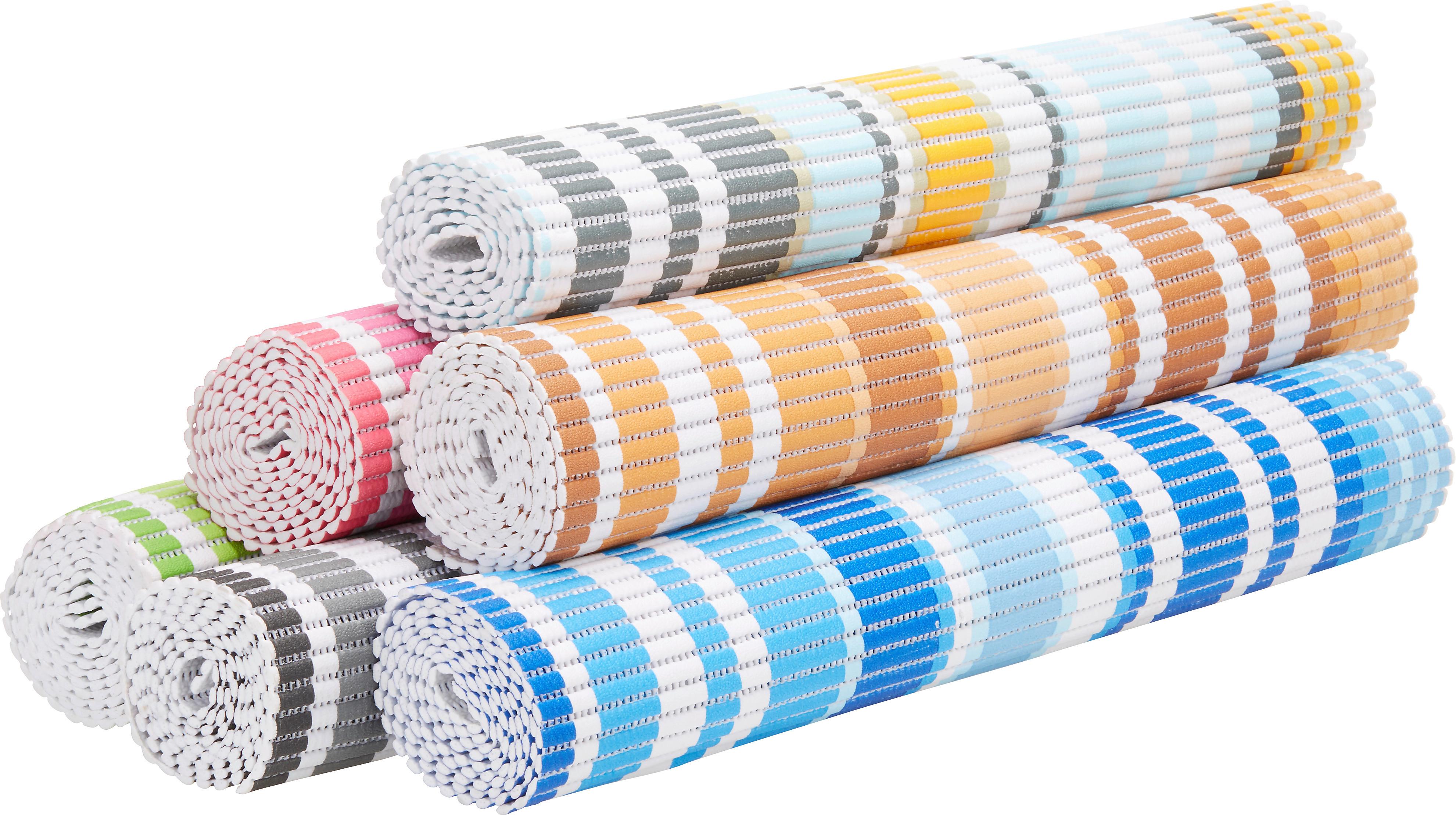 Covor antiderapant Stripe - maro/albastru, textil (65/180cm) - Mömax