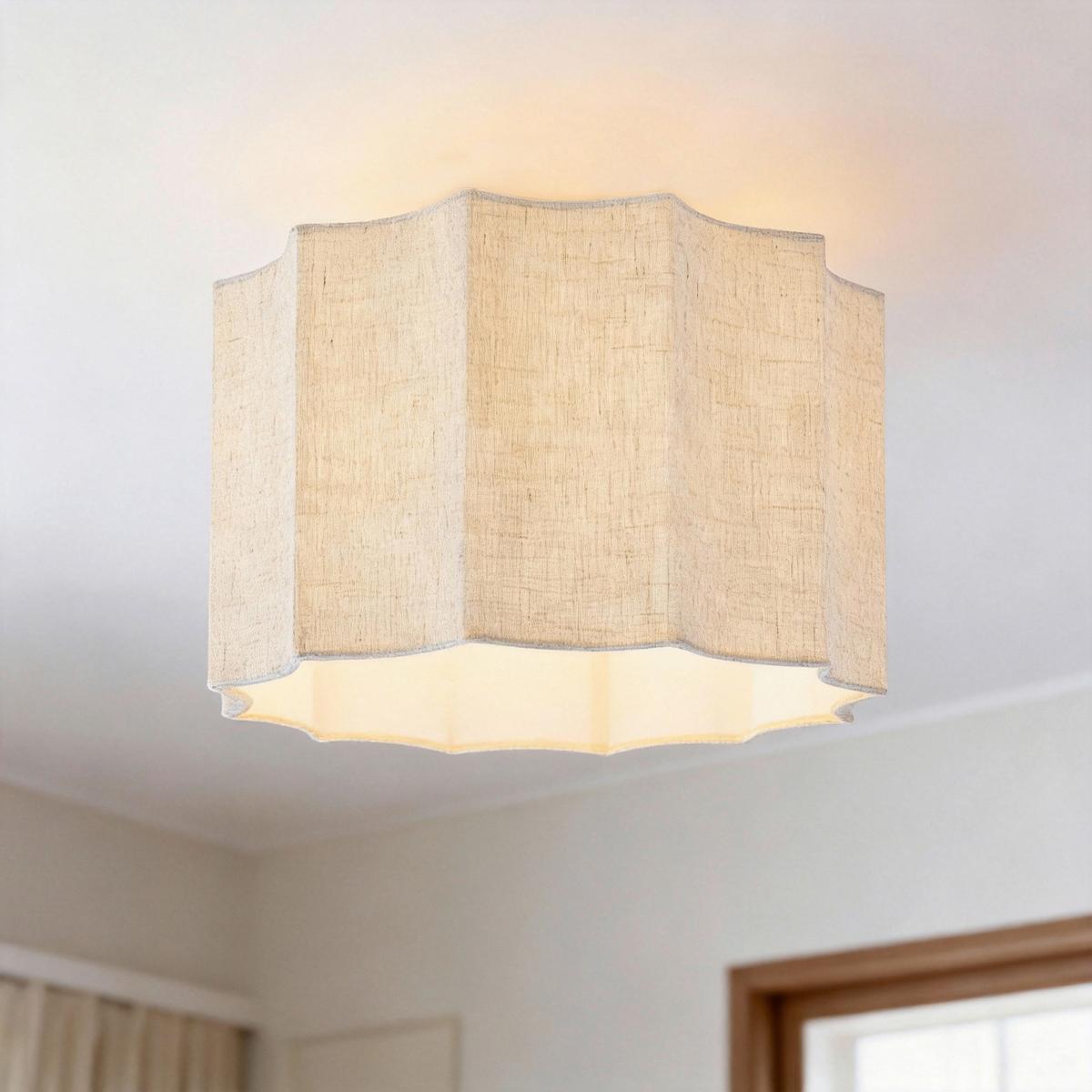 LAMPA SUFITOWA REBECCA - kolor naturalny, Trend, tworzywo sztuczne/metal (38/30cm) - Novel