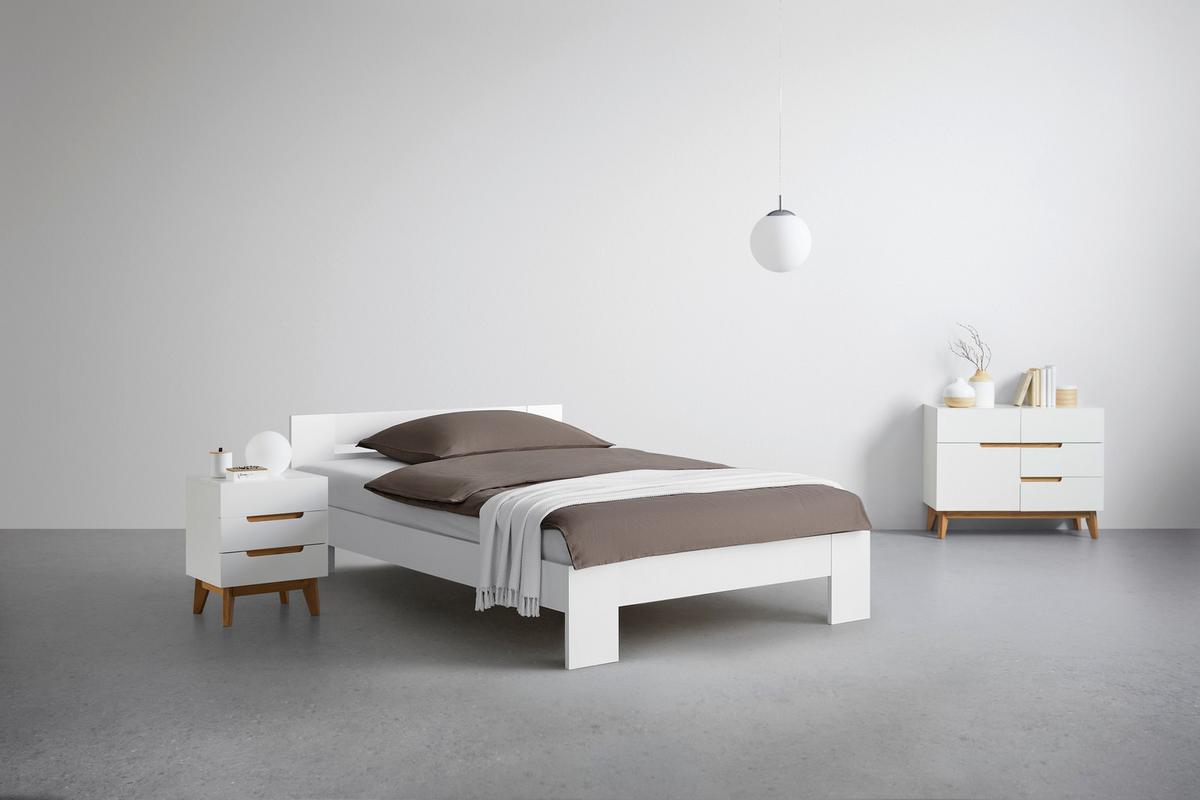Krevet Madrid - bijela, Moderno, drvo (140/200cm) - Mömax