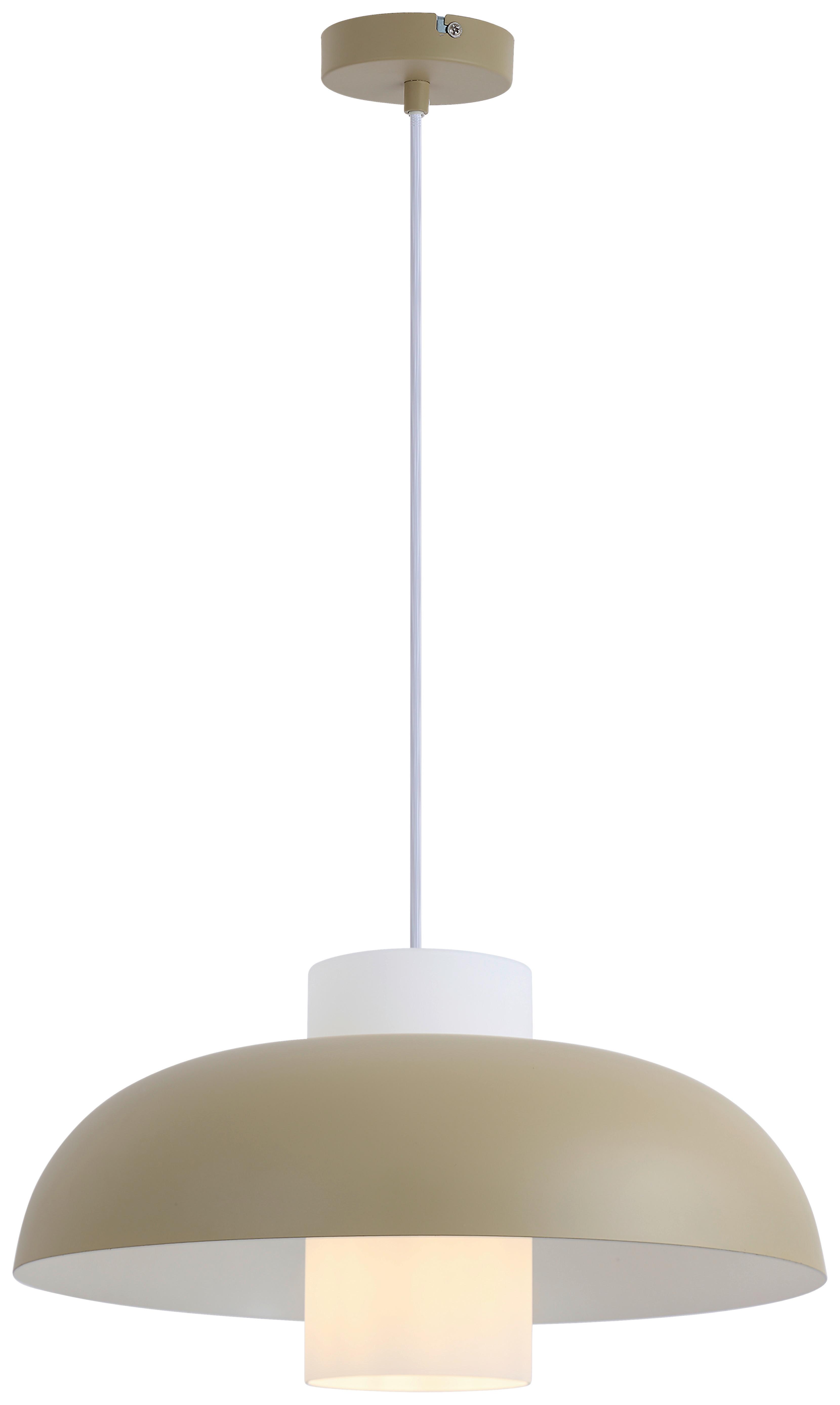 LAMPA WISZĄCA JULIE - biały/kolor piaskowy, Trend, metal/szkło (38/120cm) - Collet's Monde