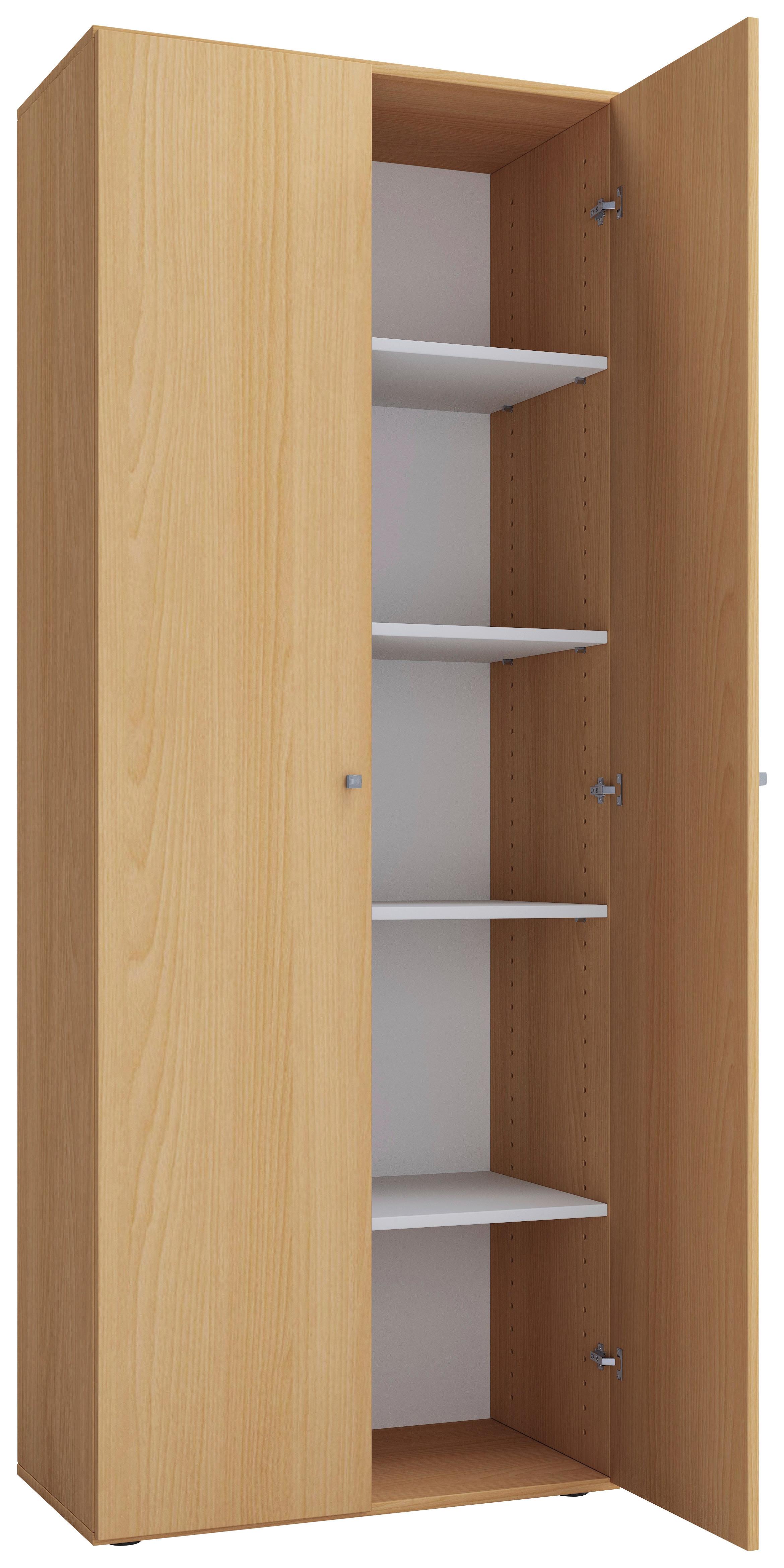 Mehrzweckschrank Vandol ca. 70x178x40 cm Buchefarben - Silberfarben/Buchefarben, Basics, Holzwerkstoff/Kunststoff (70/178/40cm) - MID.YOU