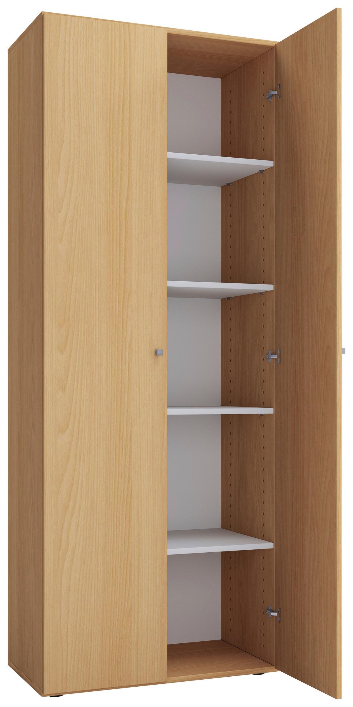 Mehrzweckschrank Vandol ca. 70x178x40 cm Buchefarben - Silberfarben/Buchefarben, Basics, Holzwerkstoff/Kunststoff (70/178/40cm) - MID.YOU