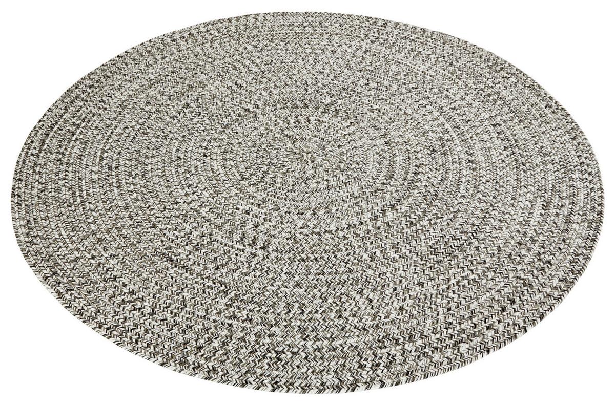 Outdoorteppich Trenzado Greige Ø ca. 200cm - Greige/Multicolor, Basics, Kunststoff (200cm)