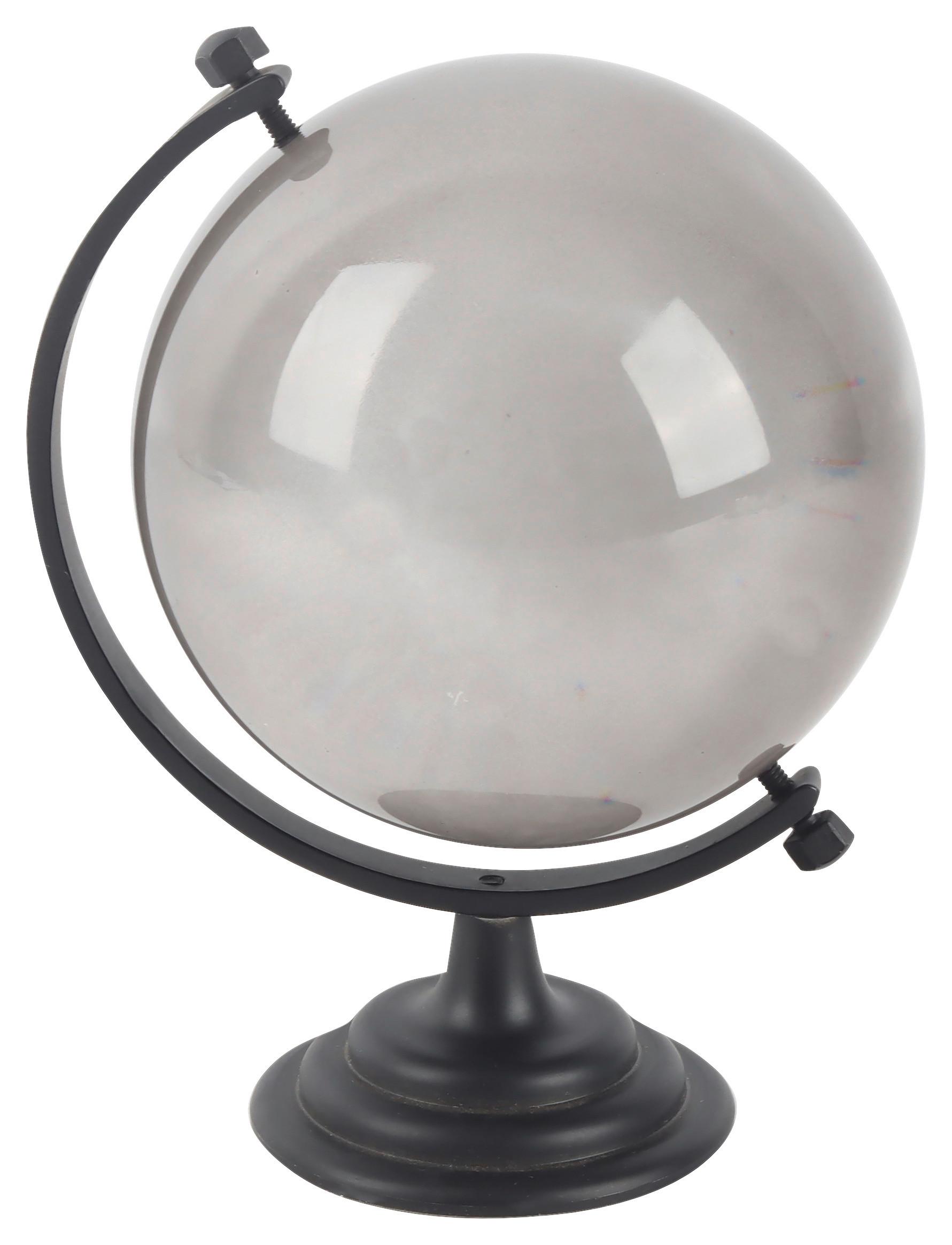 Ukrasna Figura Globus Smoky - crna, Moderno, staklo/metal (11/14,5/10cm) - Mömax
