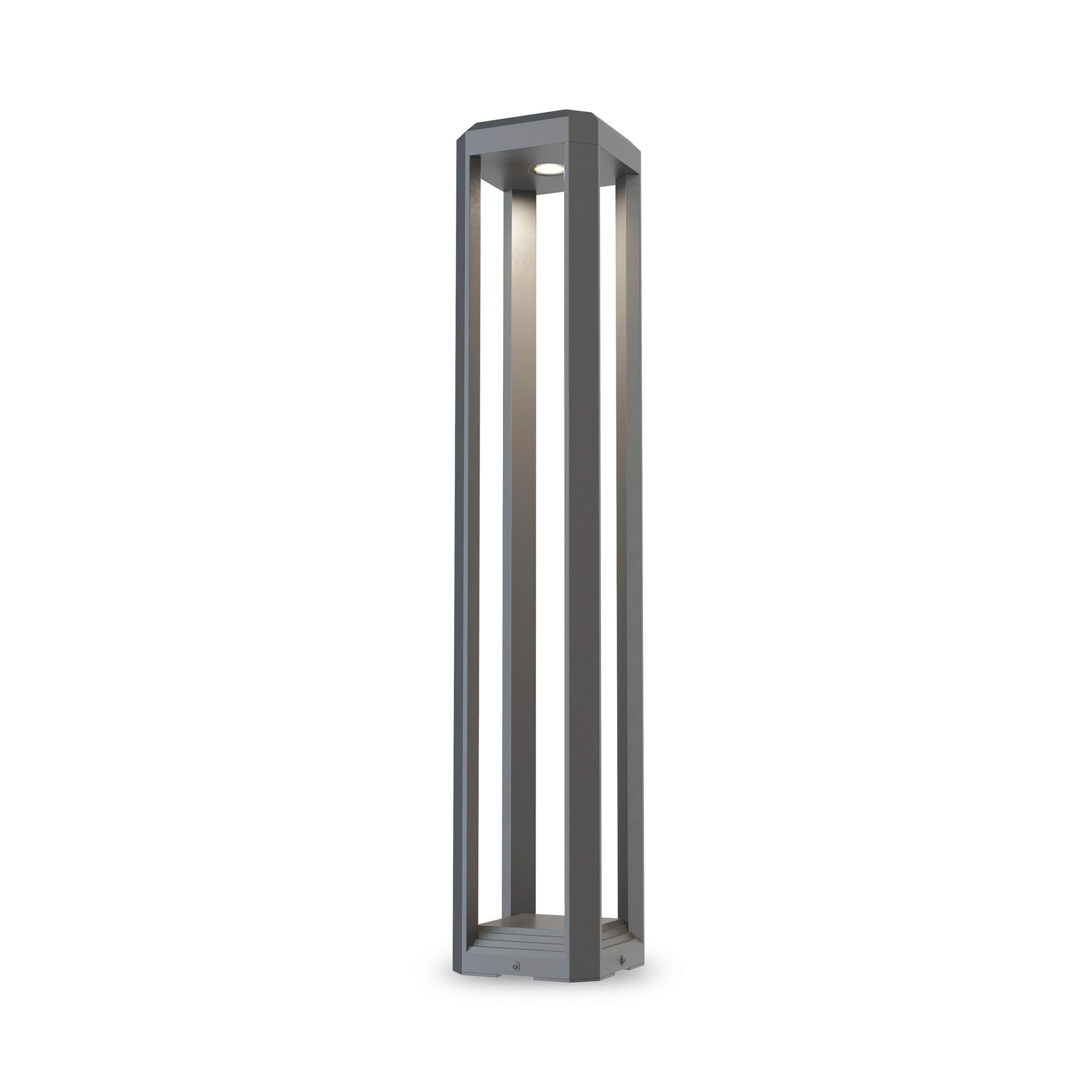 Wegeleuchte Grau Max. 13 Watt - Grau, Trend, Metall (15,1/15,1/80cm) - MAYTONI