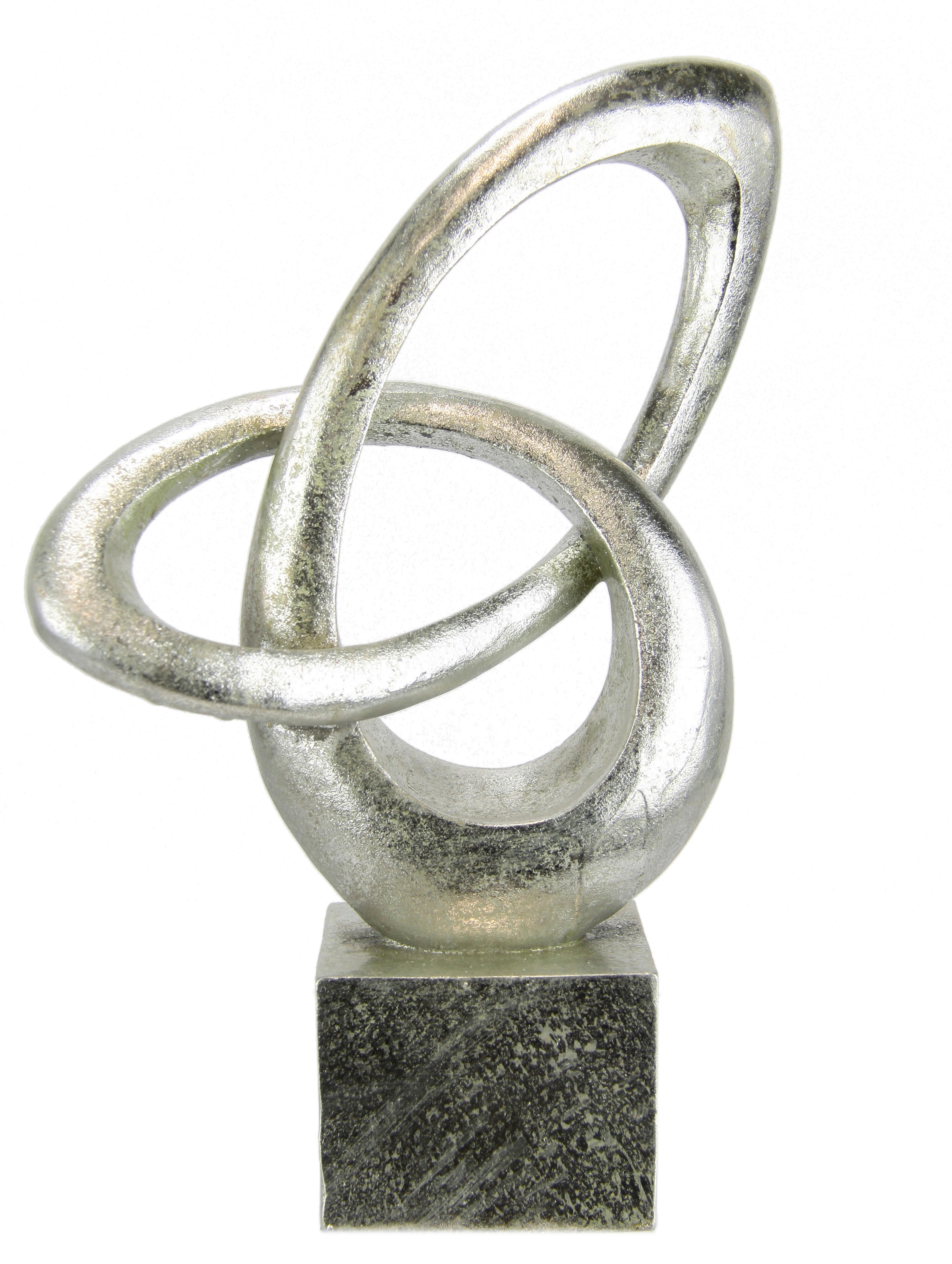 RZEŹBA 707526SI - GLAM LIVING - kolor srebrny, Basics, tworzywo sztuczne (19/28/7cm)