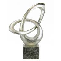 RZEŹBA 707526SI - GLAM LIVING - kolor srebrny, Basics, tworzywo sztuczne (19/28/7cm)