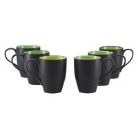 Kávésbögrekészlet 24926 Hot Green Kaffeebecher - sötétsárga/fekete, Basics, kerámia (300ml) - Creatable