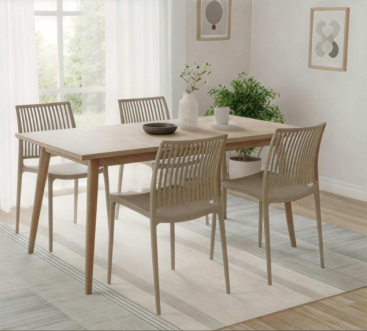Szék Fred - bézs, műanyag (40,5/48/78cm)