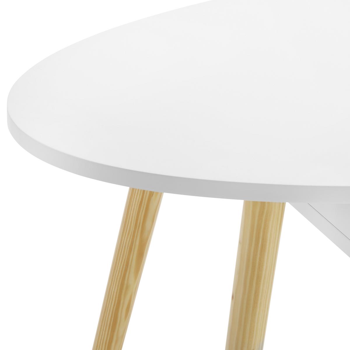 Couchtisch Silvio Weiß/Pinienfarben MDF/Holz - Weiß/Pinienfarben, MODERN, Holz/Holzwerkstoff (100/50/42,5cm) - Bessagi Home