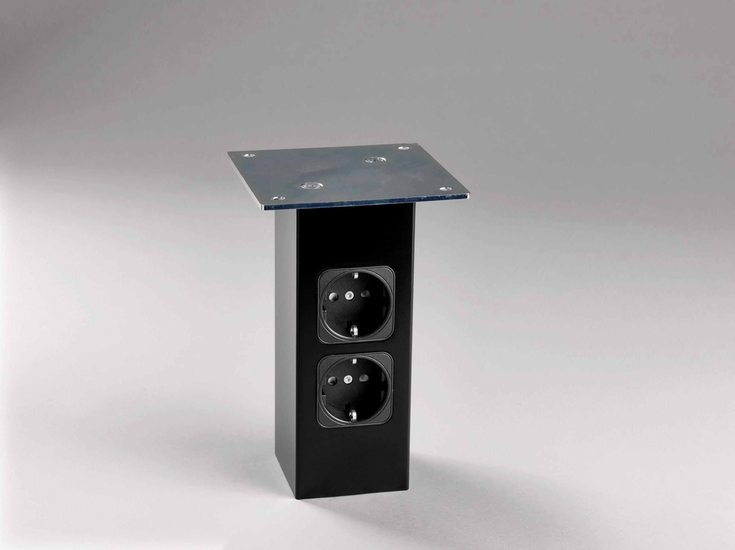 Steckdosenelement Connect - Schwarz, LIFESTYLE (7/17/7cm) - HKT