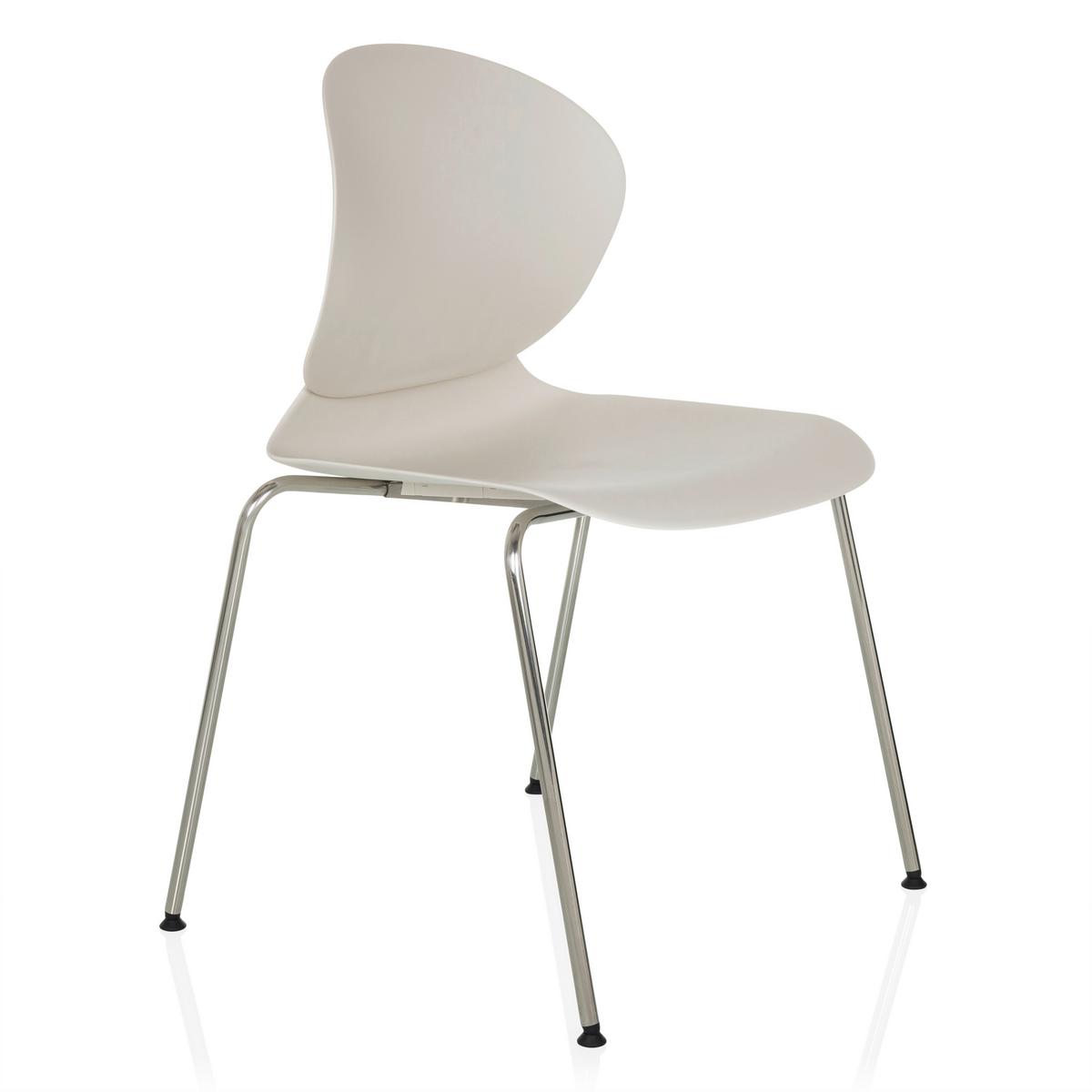 Konferenčni Stol T36 Vi, Bela - srebrne barve/bela, Moderno, kovina/umetna masa (56/80/54cm) - MID.YOU