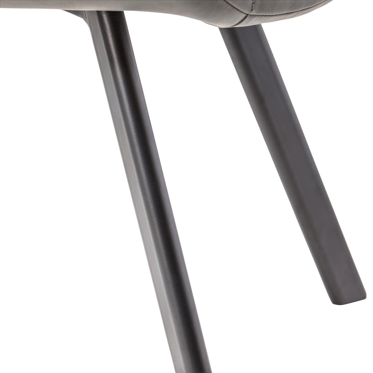 KRZESŁO HAYO - czarny/szary, Konventionell, metal/tkanina (56/84/60cm) - Livetastic