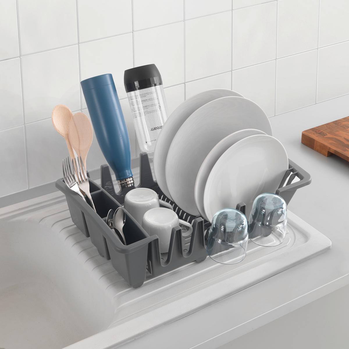 Edényszárító Állvány Smartex - szürke, Basics, műanyag (29/12/45cm) - Metaltex