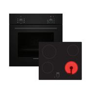 Backofenset EQPOWER03K Schwarz - Schwarz, MODERN, Glas/Metall (59,4/59,5/54,8cm) - Siemens
